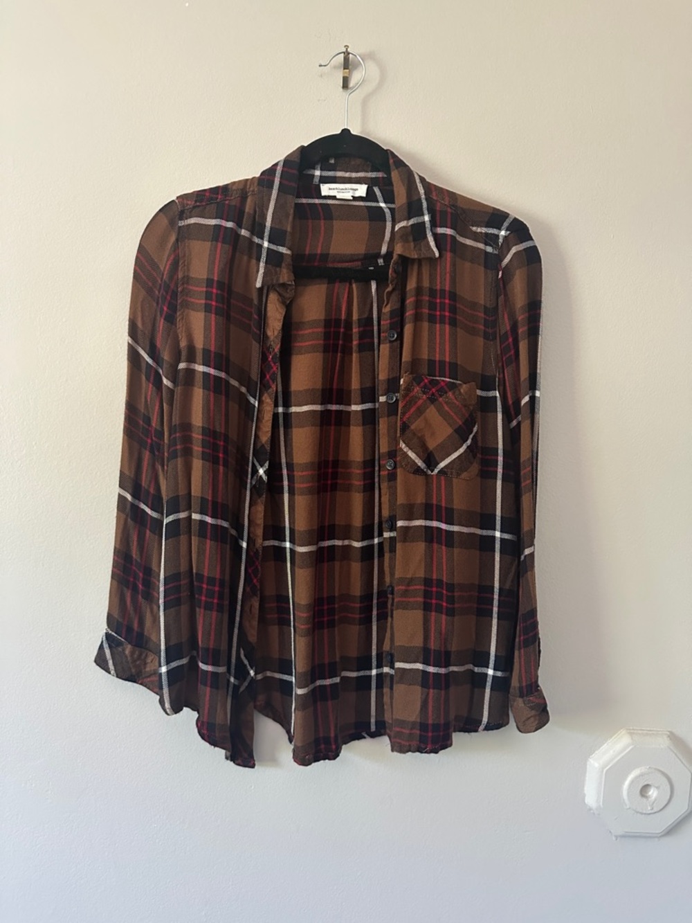 beachlunchlounge Brown Plaid Button-Down Shirt - Picture 2 of 8